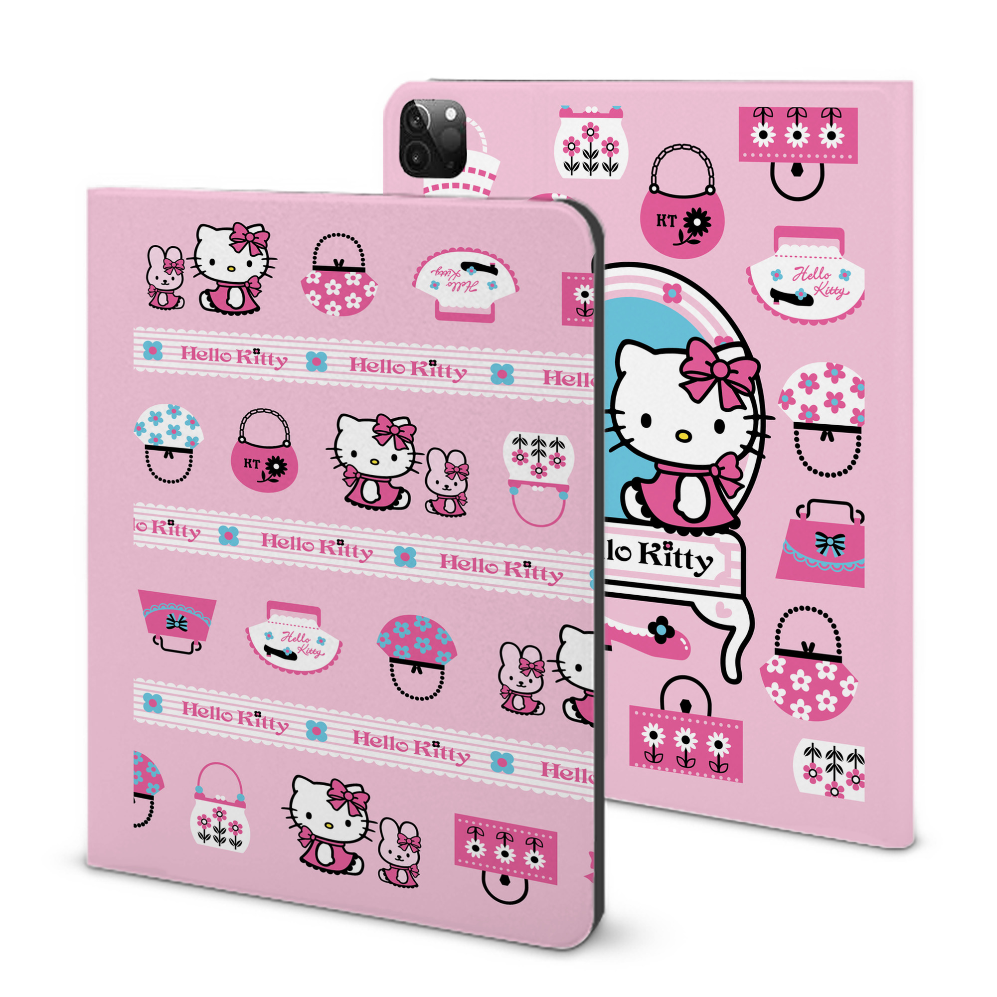 （画像用） Hello Kitty ハローキティ IPadケース ペンホルダー付き ブックスタイルデザイン